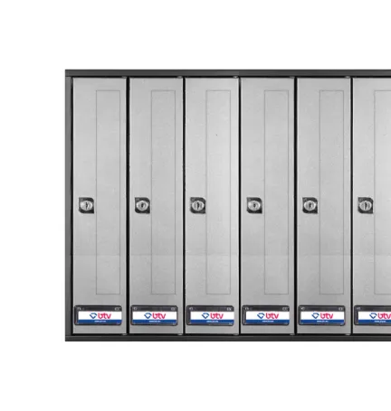 BUZON PRISMA FRONTAL ESPECIAL G6-24 CUERPO NEGRO PUERTA PLATA 400 x 1005 - 1989 x 300